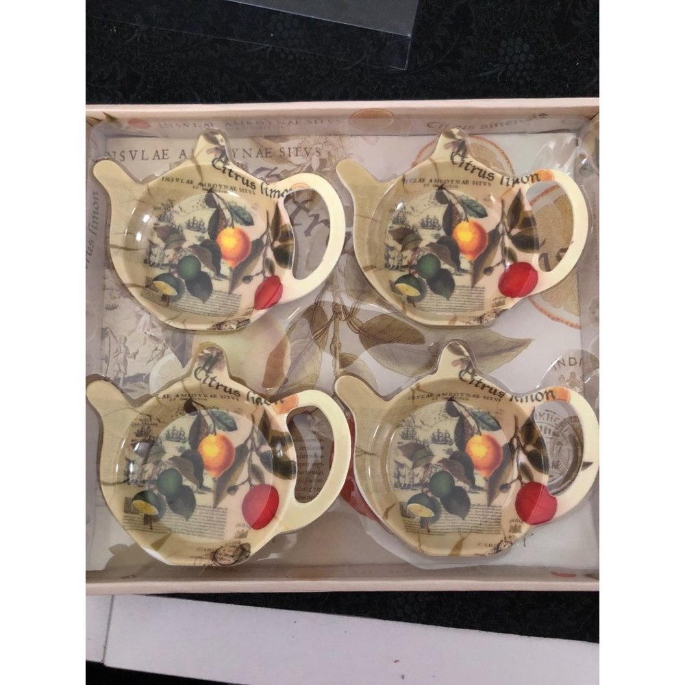 Home Essentials and Beyond Fruit Decor Water Glass Coasters